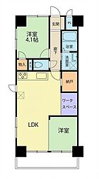 ヴィラ富士見 2LDKの間取図画像