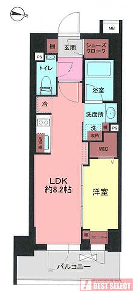 1LDK 間取り