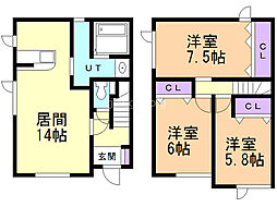 一棟二戸（5−6） 3LDKの間取り