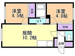 間取図画像 2LDK