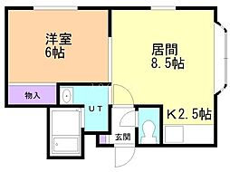 パレス38 2階/203