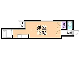コンフォート麻生 1Kの間取図画像