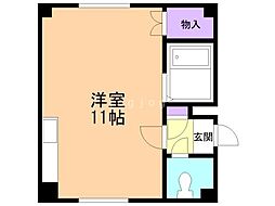 ミヤタハイツ ワンルームの間取図画像