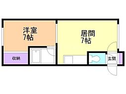 BEST-347 1DKの間取図画像