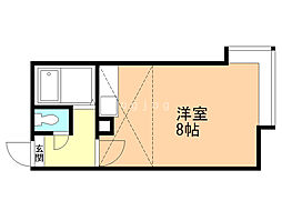 アクティ316 ワンルームの間取図画像