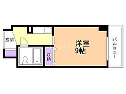 メゾン・ド・シュヴァル ワンルームの間取図画像