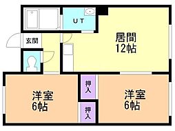 ハイツ37A 2LDKの間取図画像