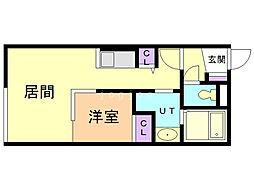L'OASIS 1DKの間取図画像