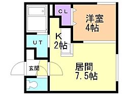 LATOPARCO 1LDKの間取図画像