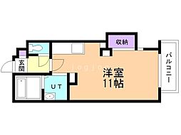 アルファレジデンス北22条 1DKの間取図画像