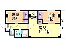 エルプラス 2LDKの間取図画像