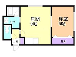 フラットN22 1LDKの間取図画像