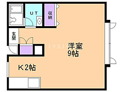 コートインディゴ 1Kの間取図画像