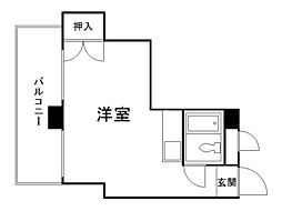 コーポ幌北 ワンルームの間取図画像