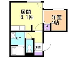 札幌市北区麻生町4丁目マンション 1LDKの間取図画像