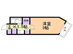 ペルセウス麻生 1Kの間取図画像