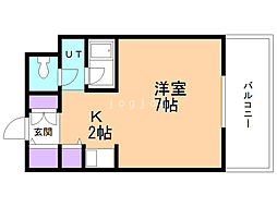 コンツェルトパーク北27 1Kの間取図画像