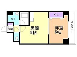 美工ビル 1LDKの間取図画像