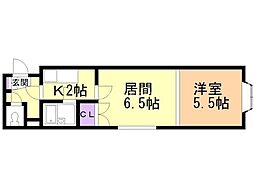 SEKIビル 1LDKの間取図画像