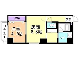 サムデイレジデンス札幌駅前 1LDKの間取図画像