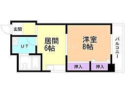 メゾン・25 1DKの間取図画像