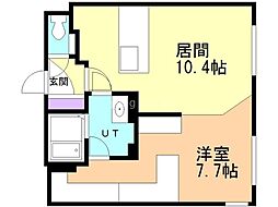 レブニーズザ・レジデンスN21 1LDKの間取図画像