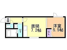 NIPPOコアN28 1DKの間取図画像