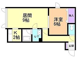 プレステージ 1LDKの間取図画像