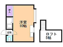 シティーシャトー ワンルームの間取図画像