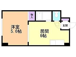エルカスティー31 1DKの間取図画像
