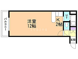 グローリア北21 1Kの間取図画像