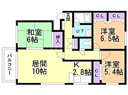シーサー 3LDKの間取図画像