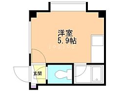 ガーデンヒルズ32 ワンルームの間取図画像