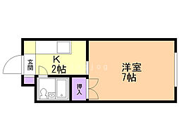 ハイデンスMM20 1Kの間取図画像