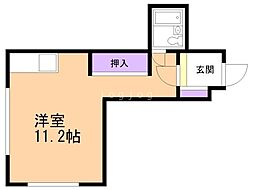 マンション常盤 ワンルームの間取図画像