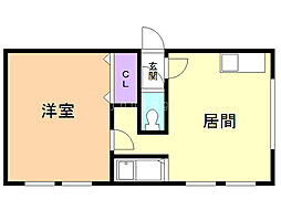 北33条ビル 1LDKの間取図画像