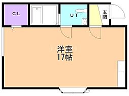 プラザS310 ワンルームの間取図画像