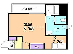 第66木村ビルSOUTHERNUNISON北大 1Kの間取図画像