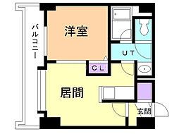 サンハイツ北大前 1DKの間取図画像