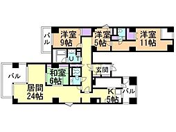 エルミタージュ・ユリ 4LDKの間取図画像