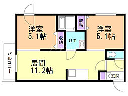 間取図画像 2LDK