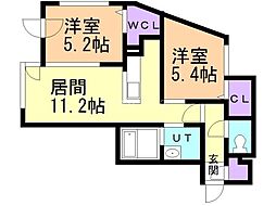 kinoMARUYAMA 2LDKの間取図画像