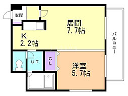 間取図画像 1LDK