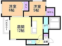 間取図画像 2LDK
