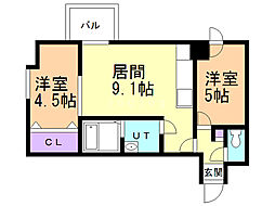 間取図画像 2LDK