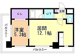 クレド 1LDKの間取図画像