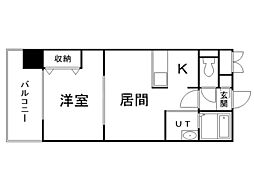 サザンクロス313 1LDKの間取図画像