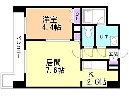 RESIDIASAPPORO-EKIMAE 1LDKの間取図画像