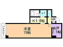 ラフォーレ山鼻 1Kの間取図画像