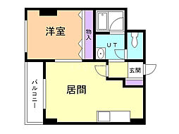 GYM壱番館 1LDKの間取図画像